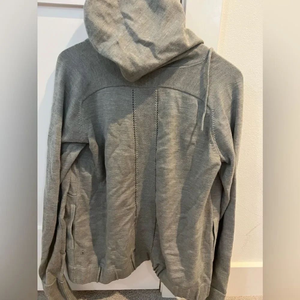 LULULEMON Sweatshirt Full Zip Hoodie Gray/Stretch Women’s 6